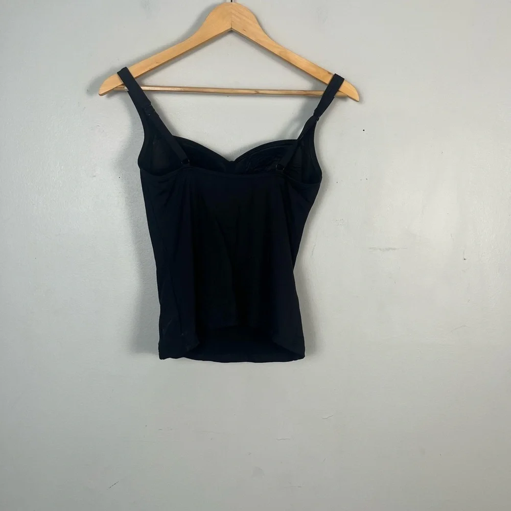 Bond-eye Australia two piece black Tankini ruched swim set size 6